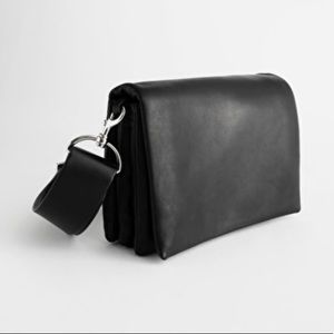 & Other Stories Black Leather Crossbody Bag